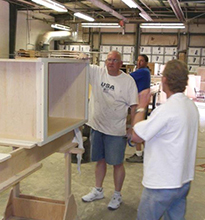 Matt building a cabinet